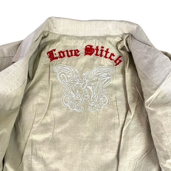 Love Stitch Embroidered Floral Cropped Blazer Womens Size S (NWT) - Picture 11 of 15